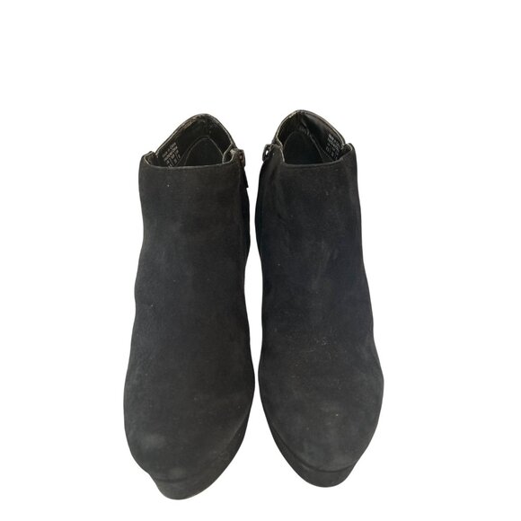 Aldo Ankle Boots Booties Heels Women's Size 8.5 Black Faux Suede Zip Up - Picture 6 of 8